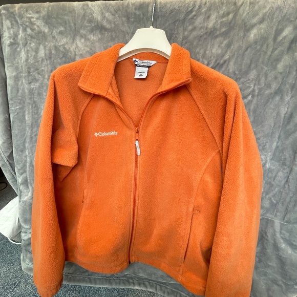 Columbia Heavyweight Fleece Jacket, Dreamcicle Orange, Size XL - Picture 5 of 7
